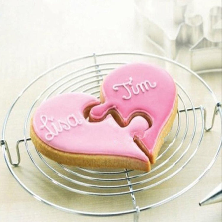 Left Heart+Right Heart Love Puzzle Biscuit Mold, Heart Shape - View 5