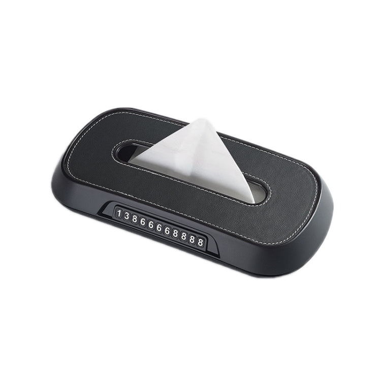 Car Sun Visor Hanging Sunroof Seat Back Tissue Box, Leather Black, Leather Beige, Leather Brown, Leather Red, Suede Dark