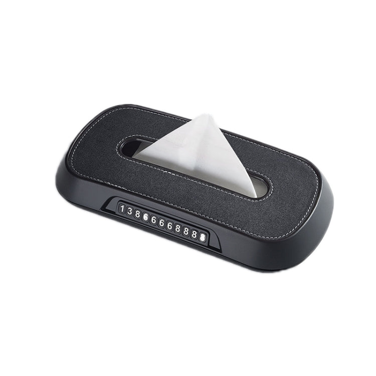 Car Sun Visor Hanging Sunroof Seat Back Tissue Box, Leather Black, Leather Beige, Leather Brown, Leather Red - View 6