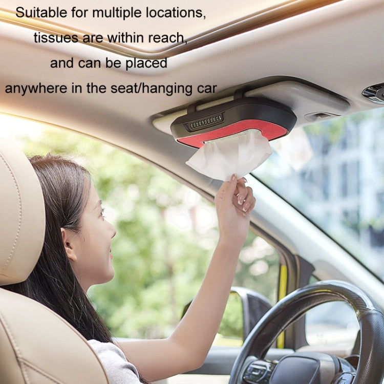 Car Sun Visor Hanging Sunroof Seat Back Tissue Box, Leather Black, Leather Beige, Leather Brown, Leather Red - View 19
