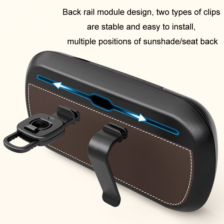 Car Sun Visor Hanging Sunroof Seat Back Tissue Box, Leather Black, Leather Beige, Leather Brown, Leather Red - View 12