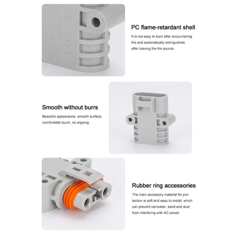 Anderson 50A 12V/24V Air Conditioner Waterproof Plugs Automotive Power Cord Connector, Female Connector, Male - View 6
