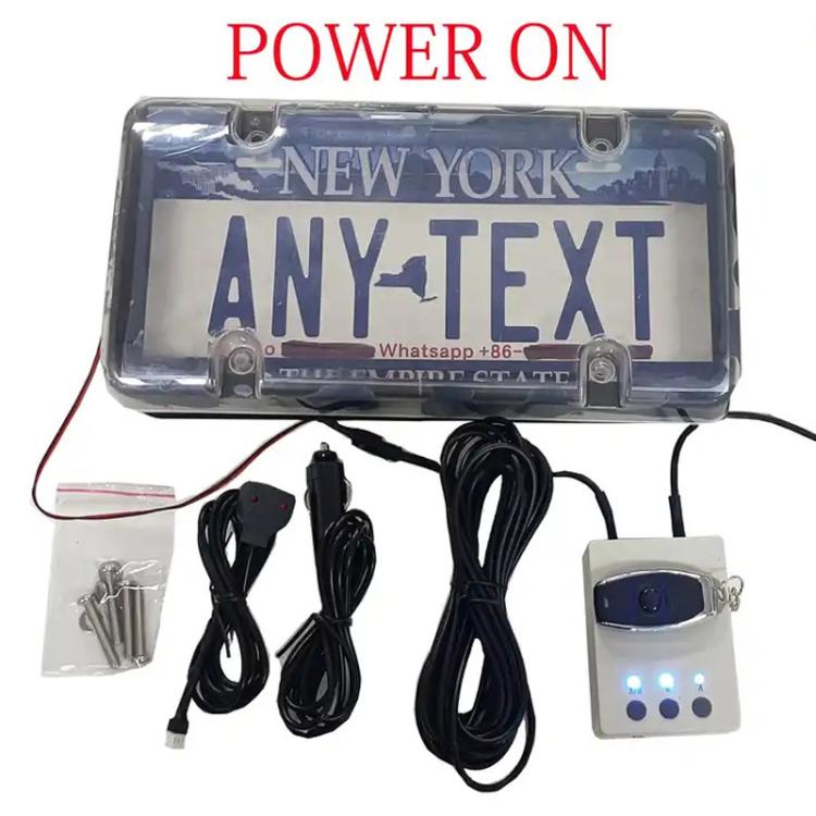 US Standard Fog Version License Plate Frame Remote-Controlled Car License Plate Protector, US Standard Single - View 2