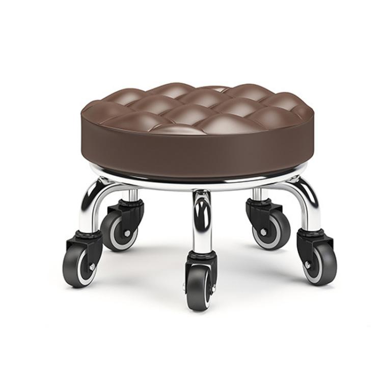 Low Rolling Stool with Wheels Small Swivel Roller Stool, 22cm Ripple Casters Black, 22cm Ripple Casters Red - View 5