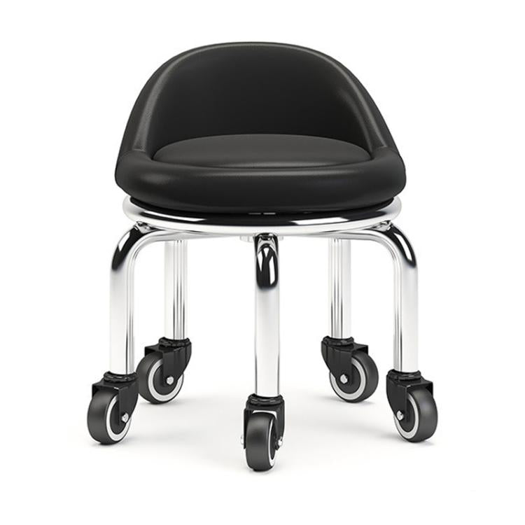 Low Rolling Stool with Wheels Small Swivel Roller Stool, 22cm Ripple Casters Black, 22cm Ripple Casters Red - View 7