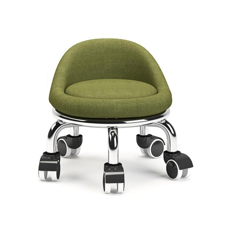 Low Rolling Stool with Wheels Small Swivel Roller Stool, 22cm Ripple Casters Black, 22cm Ripple Casters Red - View 8