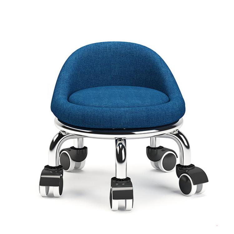 Low Rolling Stool with Wheels Small Swivel Roller Stool, 22cm Ripple Casters Black, 22cm Ripple Casters Red - View 9