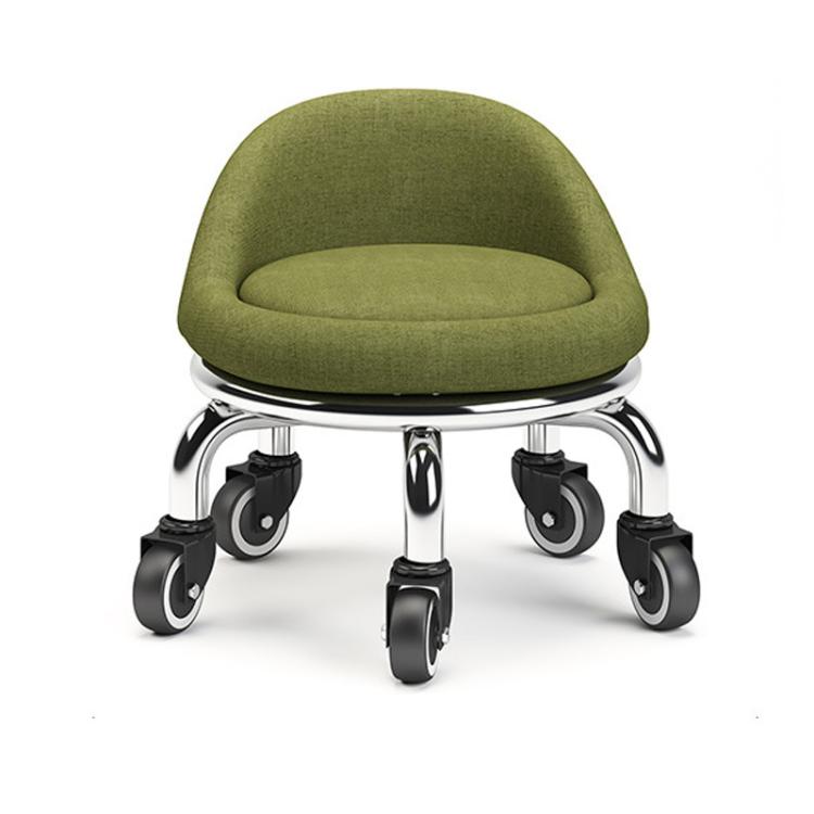 Low Rolling Stool with Wheels Small Swivel Roller Stool, 22cm Ripple Casters Black, 22cm Ripple Casters Red - View 11