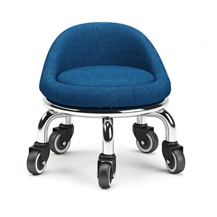 Low Rolling Stool with Wheels Small Swivel Roller Stool, 22cm Ripple Casters Black, 22cm Ripple Casters Red - View 12
