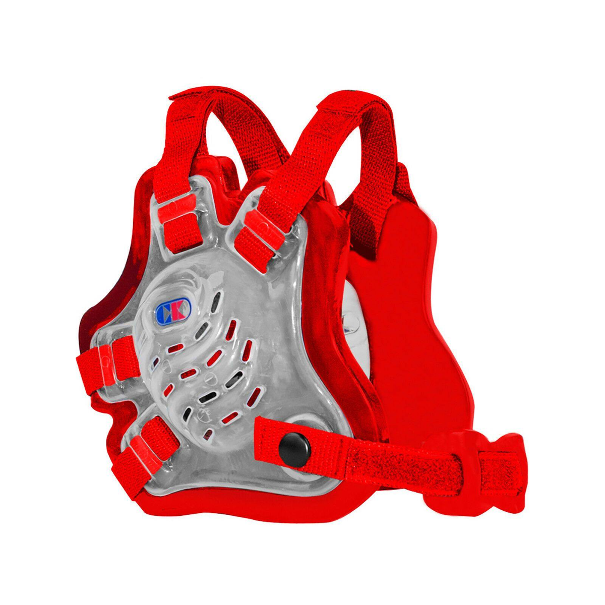 Cliff Keen F5 Tornado Wrestling Headgear in Translucent/Scarlet/Scarlet