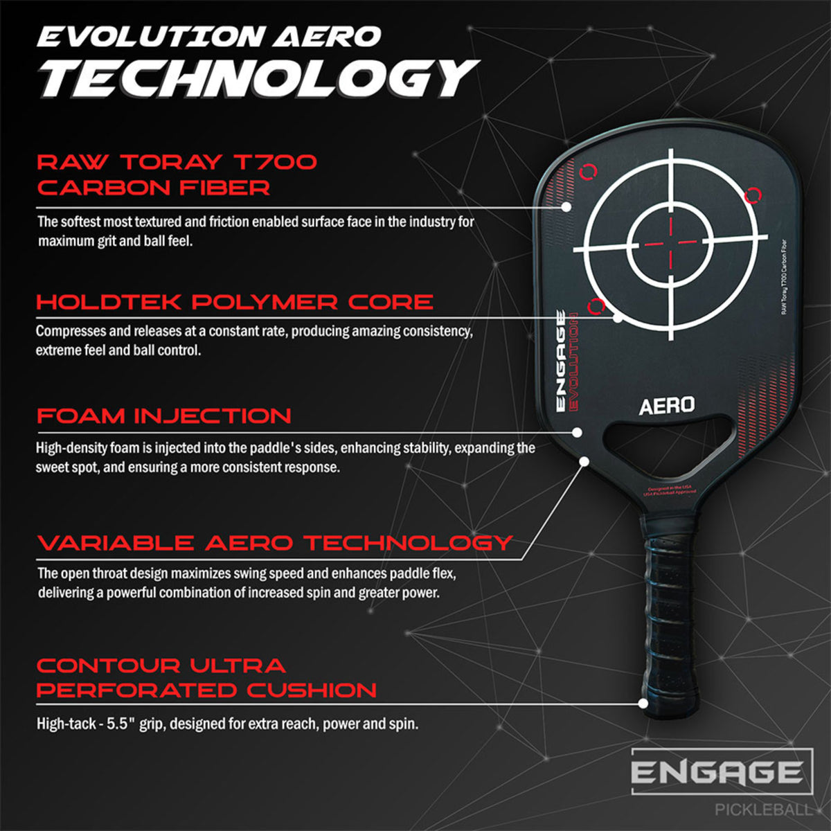 Engage Evolution Aero Pickleball Paddle