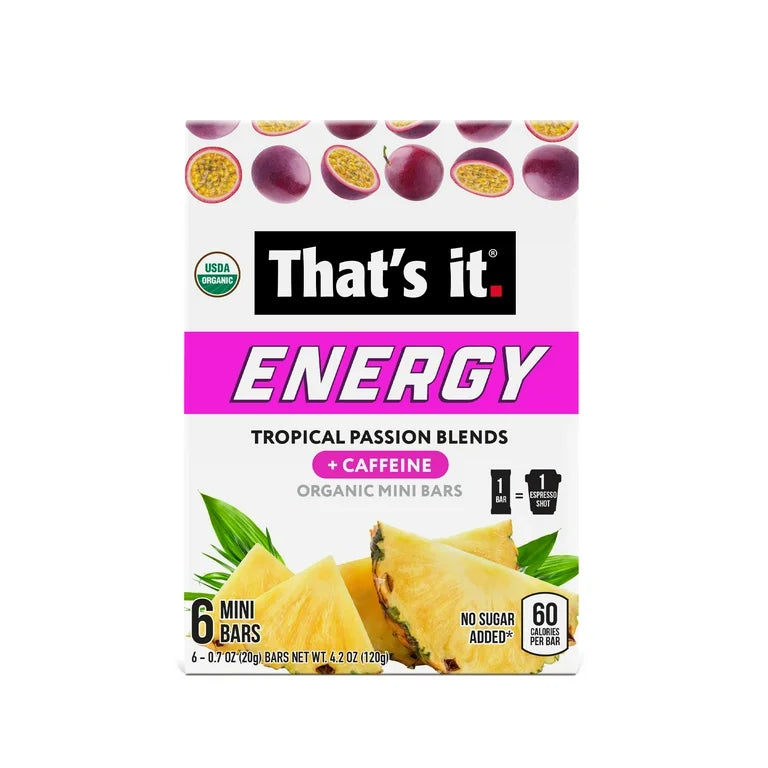 That's It Organic Tropical Mini Bars, 6 Ct, 4.2 oz (Case of 6)
