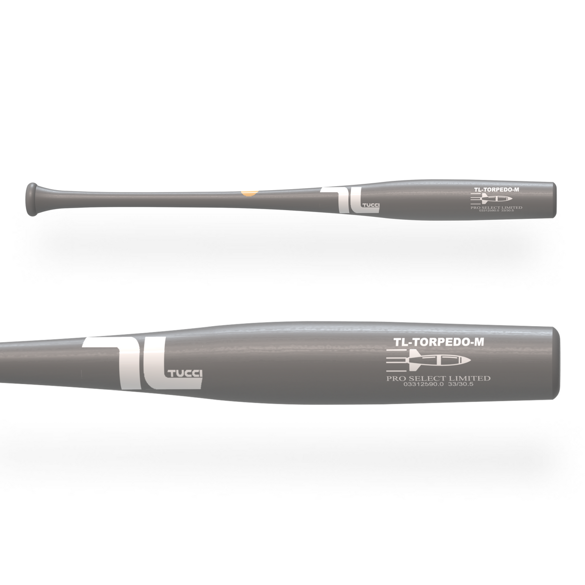 TUCCI TL-Torpedo Pro Select Limited Wood Bat - Matte Gray - view 2