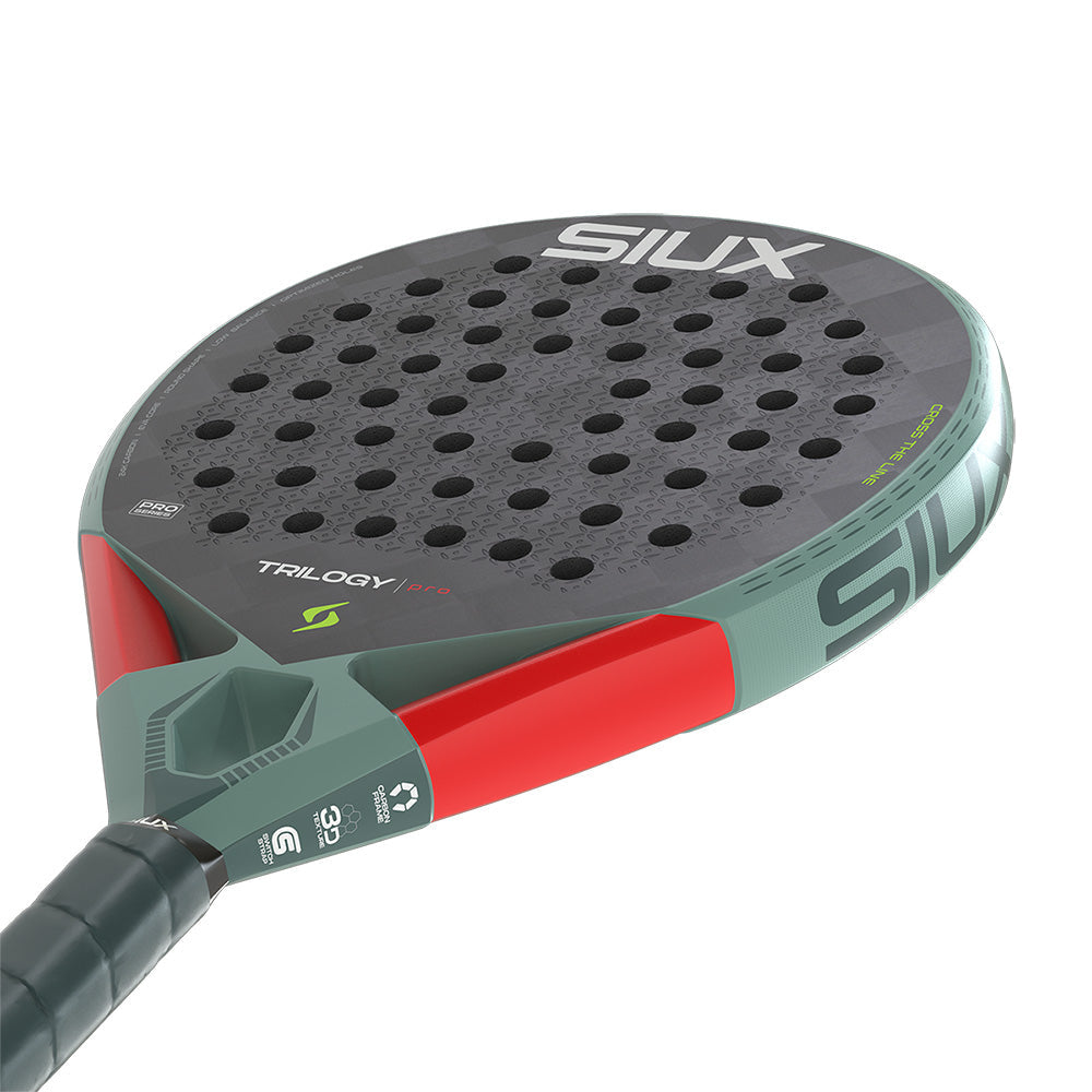 Siux Trilogy Pro 2026 Padel Racket in Ash Green - view 3