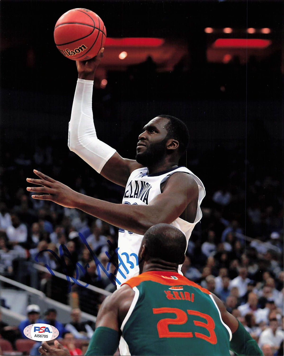 Daniel Ochefu signed 8X10 photo PSA/DNA Villanova Wildcats Autographed