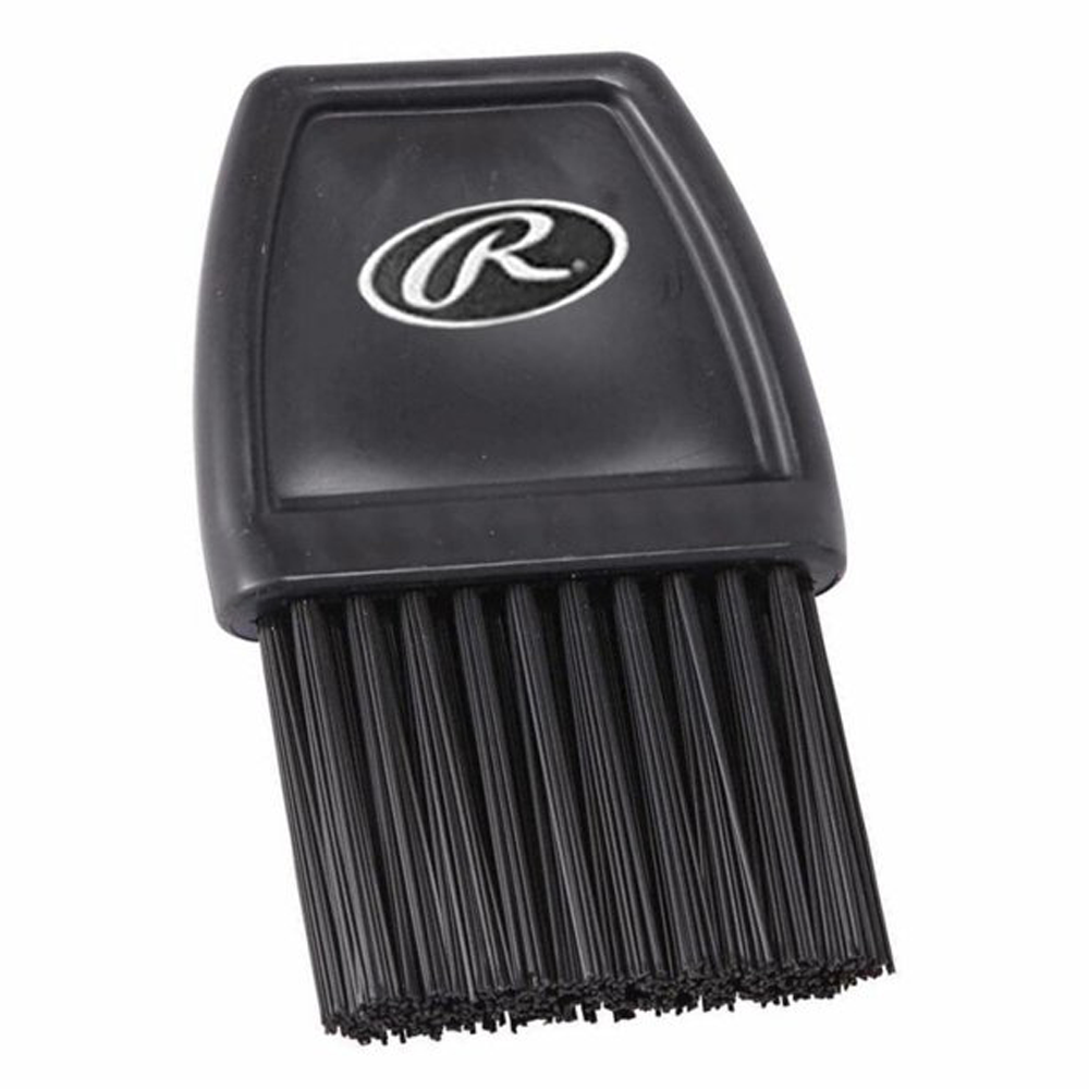 Rawlings umpire brush with durable black handle and stiff bristles, designed for quickly cleaning home plate during baseball and softball games. ⚾