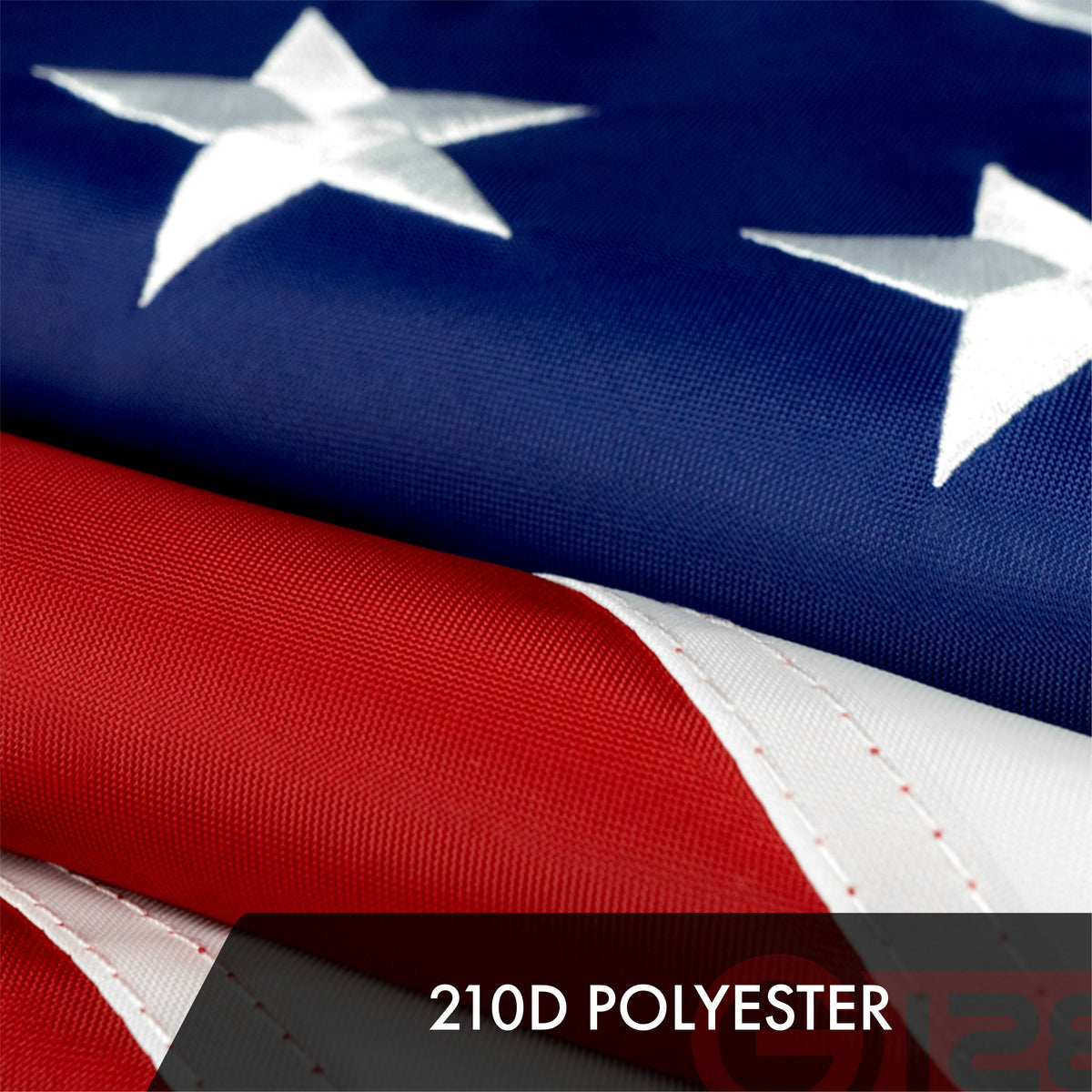 American Flag 210D Embroidered Polyester 4x6 Ft - View 4