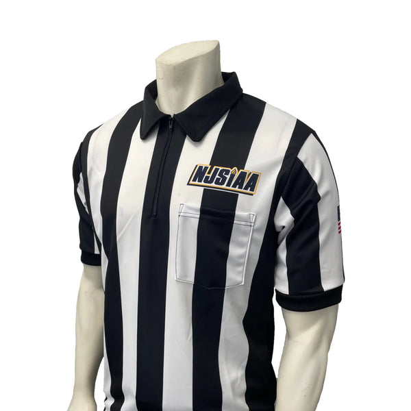 Smitty | USA-137-NJ | NJSIAA Men's Referee Short Sleeve Shirt Football Official Lacrosse USA Flag New Jersey