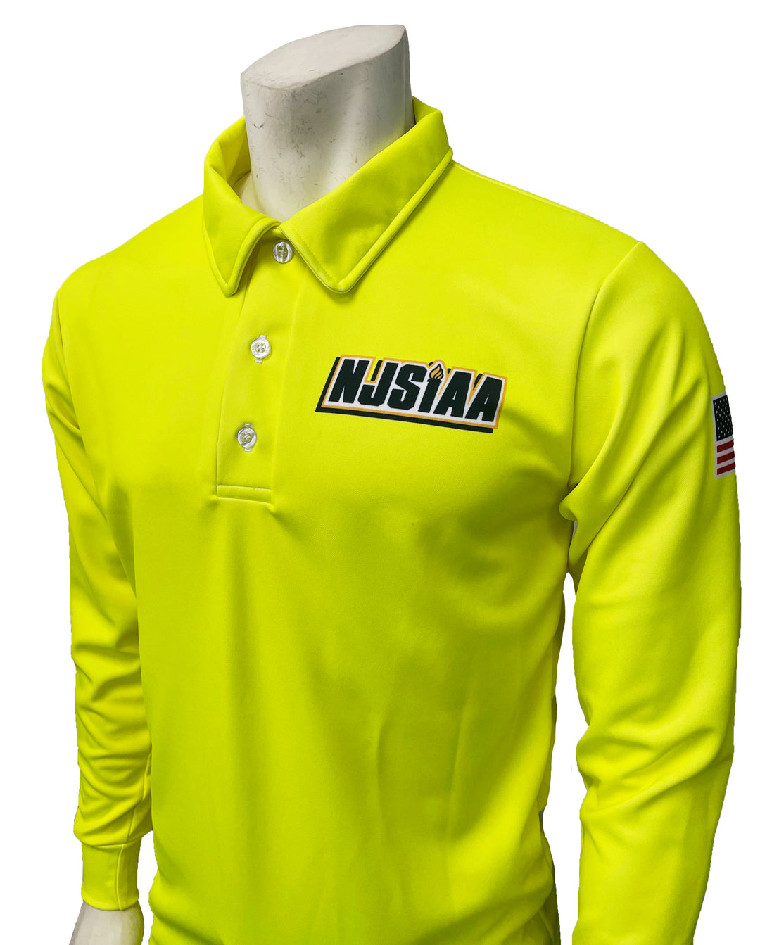 Smitty USA-601 NJSIAA Men's Field Hockey Referee Long Sleeve Shirt in Yellow - front view