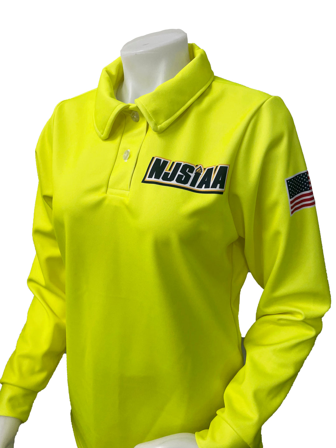 Smitty USA-603 NJSIAA Women's Field Hockey Referee Long Sleeve Shirt in Yellow - front view