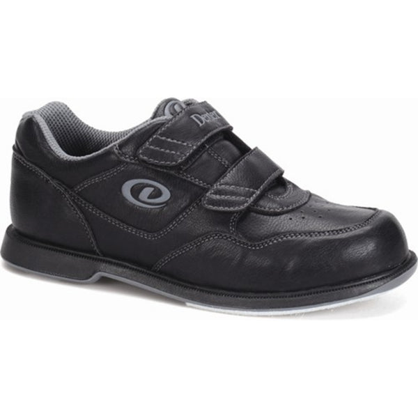 Dexter Mens V Strap Velcro Black Bowling Shoes