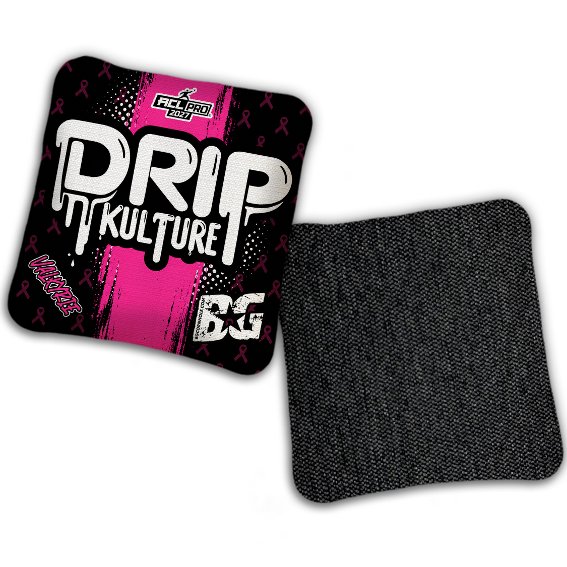 BG Cornhole DK BCA Stripe ACL Pro Cornhole Bags in Valkyrie - front and back