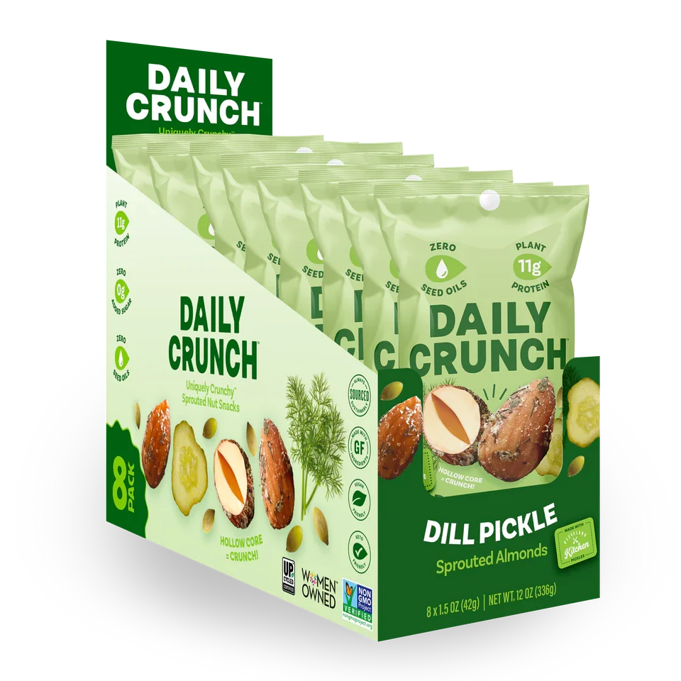 Daily Crunch Dill Pickle Sprouted Almonds, 1.5 oz (Case of 8)