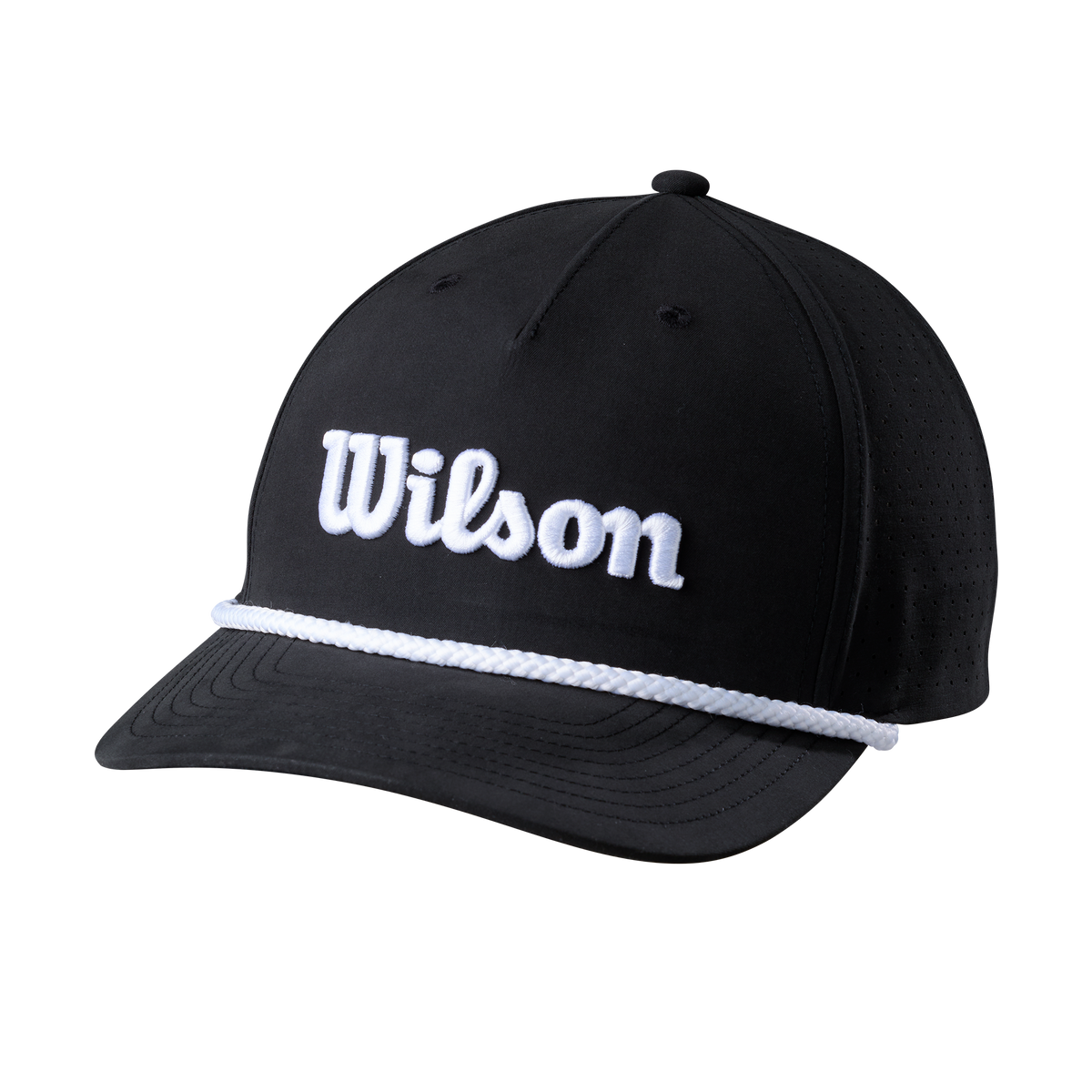 Wilson Golf Rope Snapback Hat, Black/White - main view