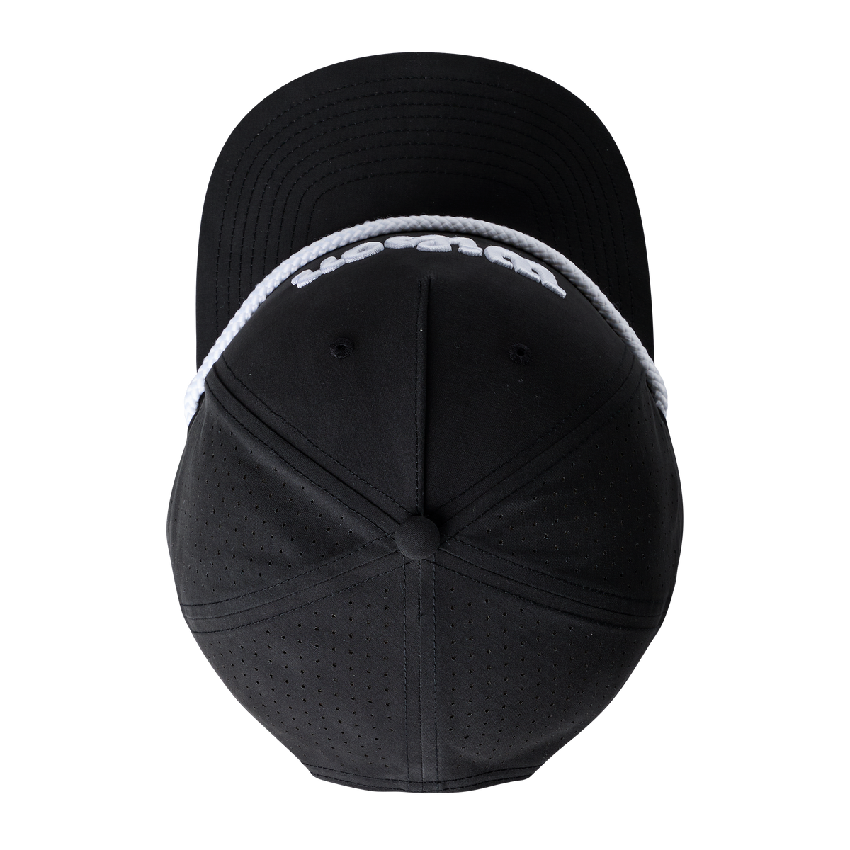 Wilson Golf Rope Snapback Hat, Black/White - alternate view 3