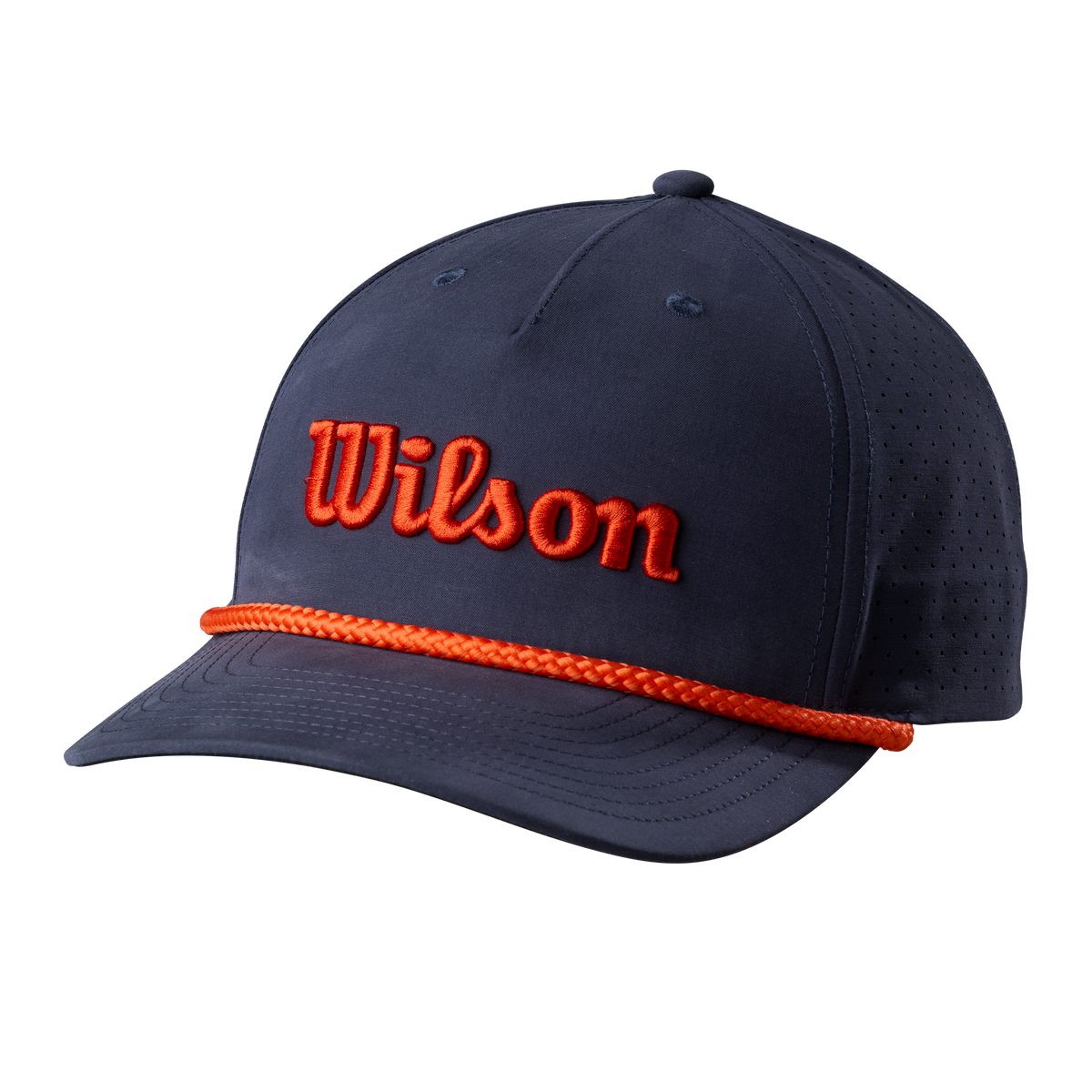 Wilson Golf Rope Hat Snapback Cap, Classic Navy/Orange - main view