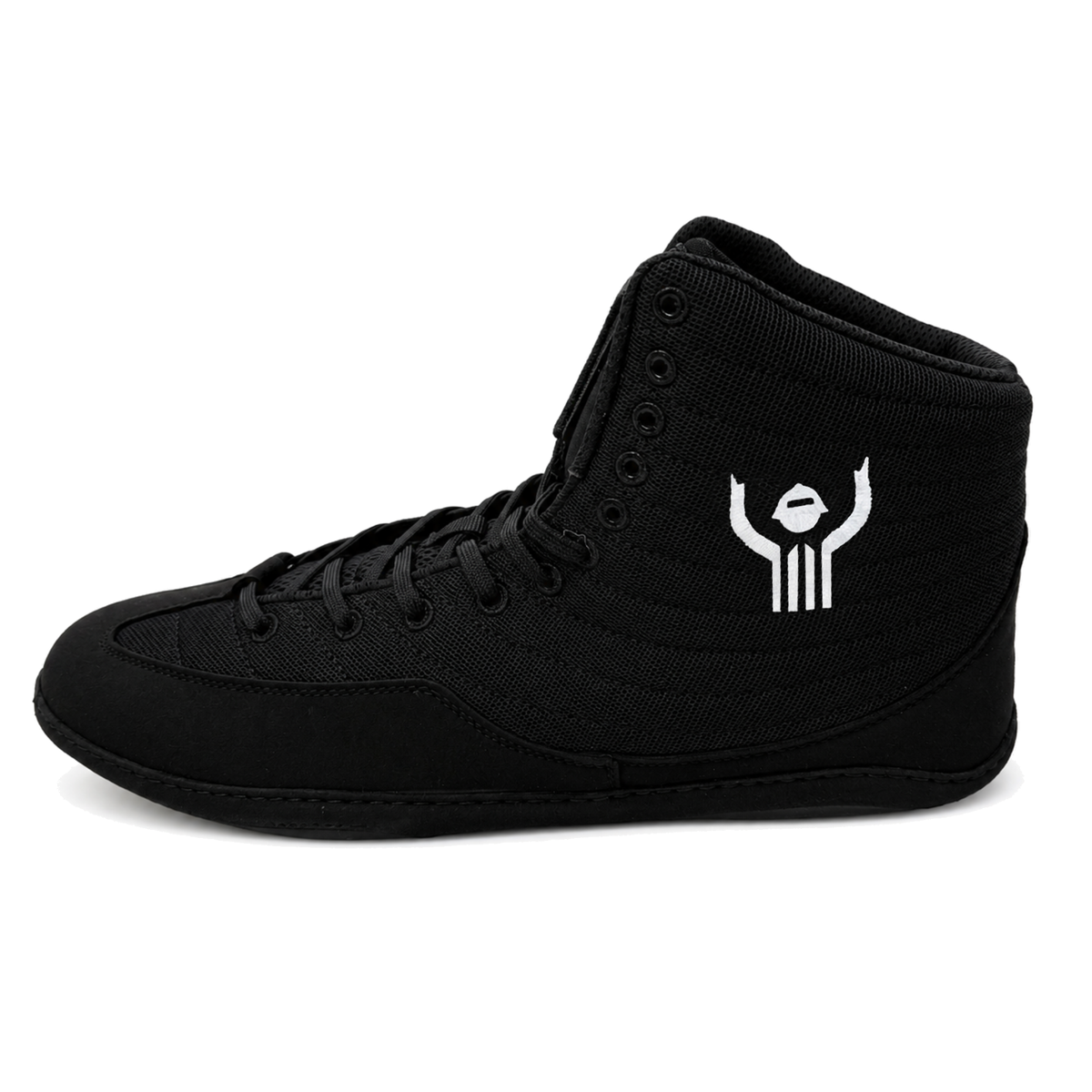 Great Call Athletics Rival Wrestling Shoe in Black - lateral side view