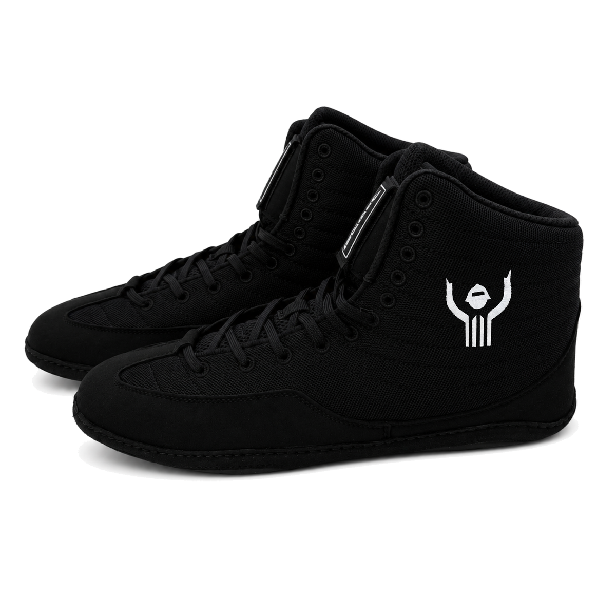 Great Call Athletics Rival Wrestling Shoe in Black - pair angled front view