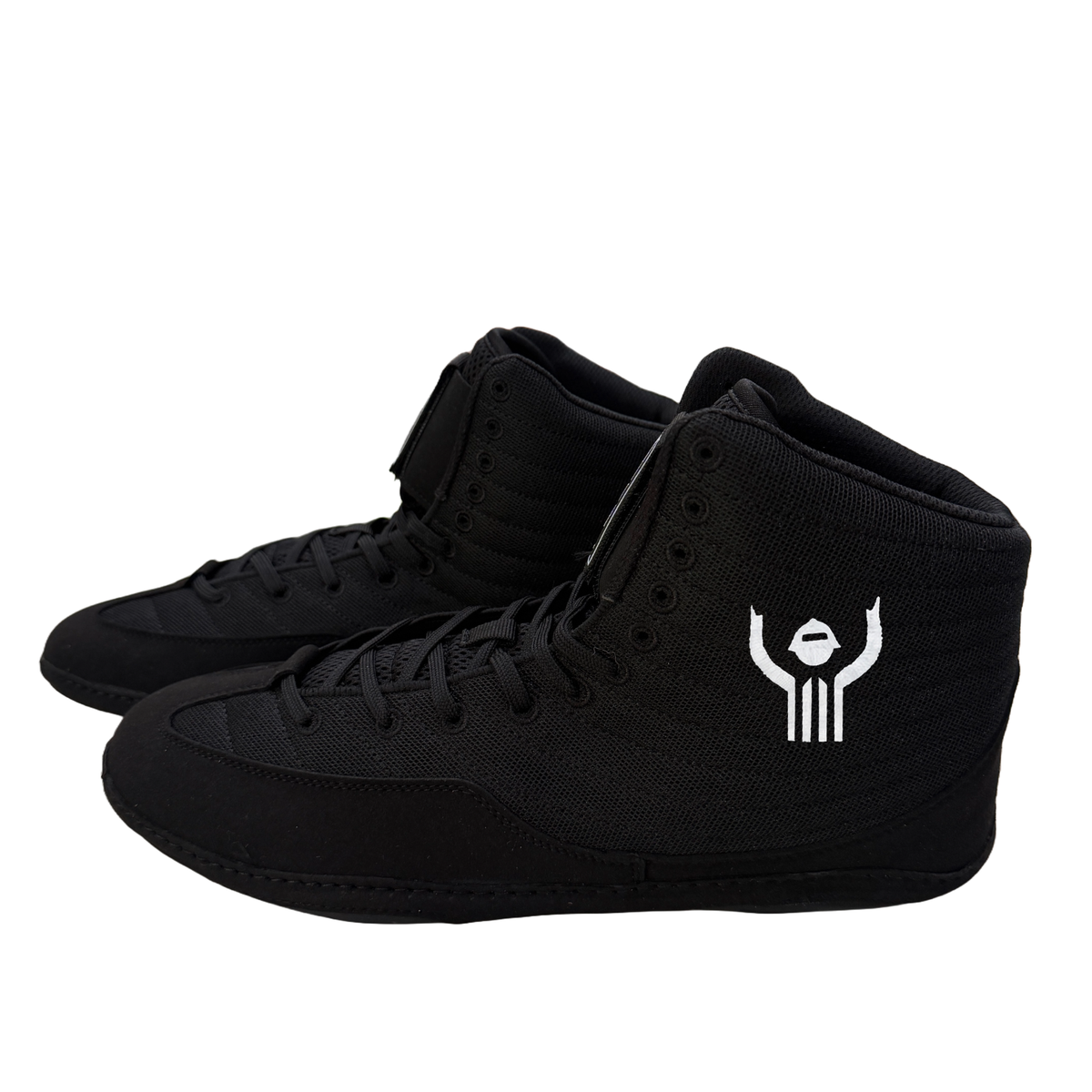 Great Call Athletics Rival Wrestling Shoe in Black - pair rear angle view