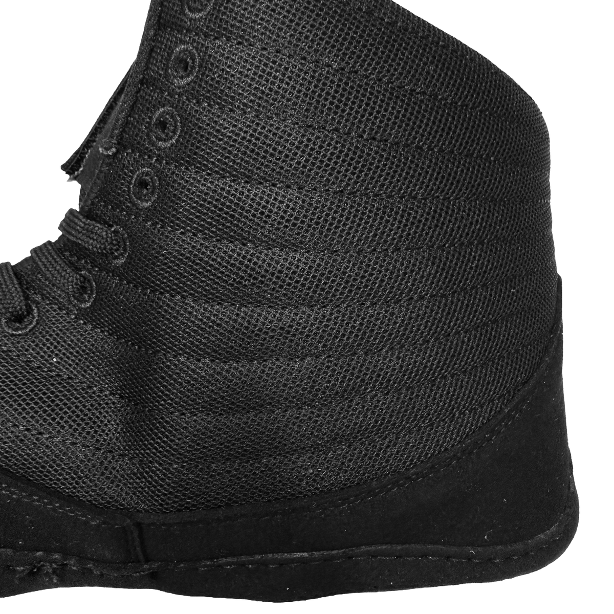 Great Call Athletics Rival Wrestling Shoe in Black - upper mesh detail