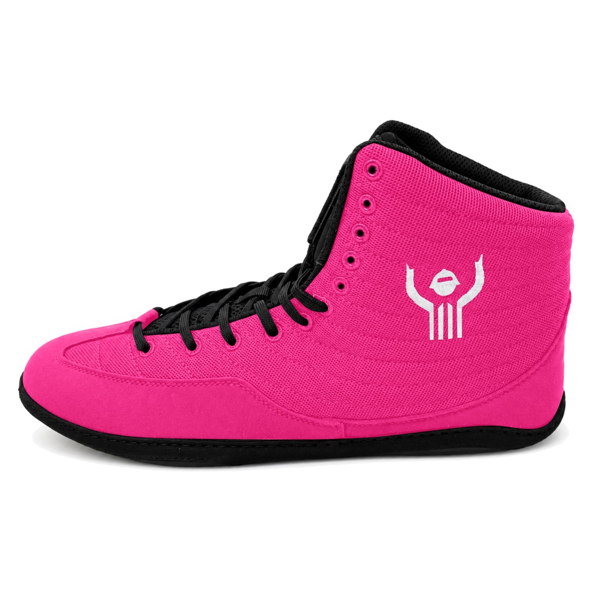 Great Call Athletics Rival Wrestling Shoe in Pink/Black - lateral side view