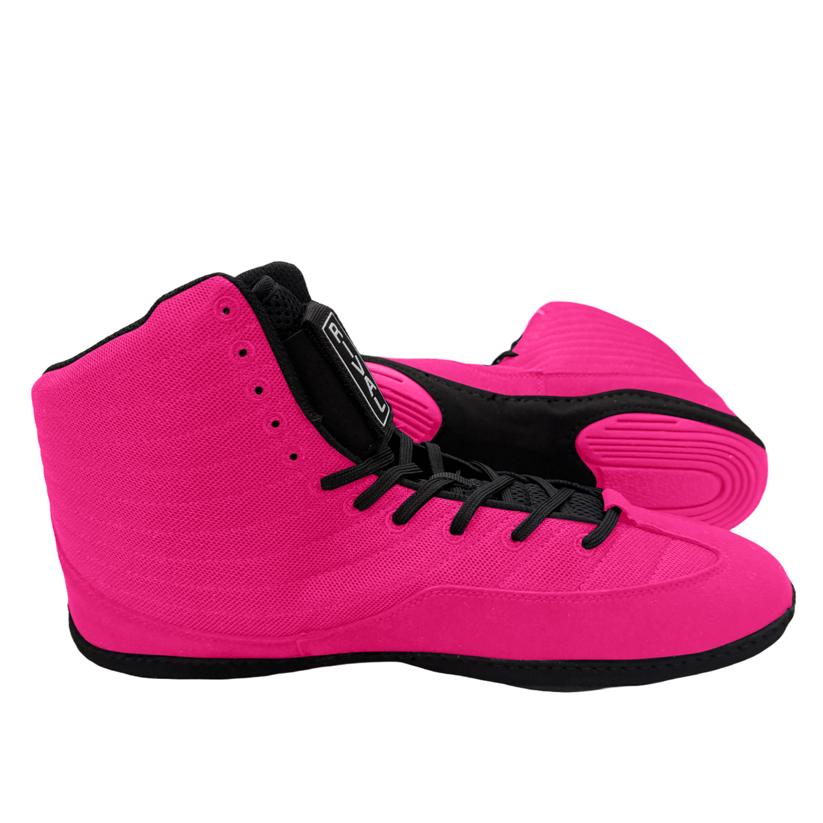 Great Call Athletics Rival Wrestling Shoe in Pink/Black - pair medial side view
