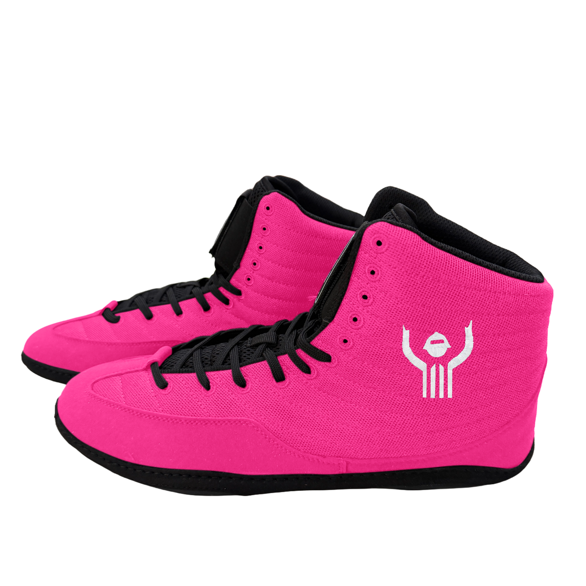 Great Call Athletics Rival Wrestling Shoe in Pink/Black - pair rear angle view