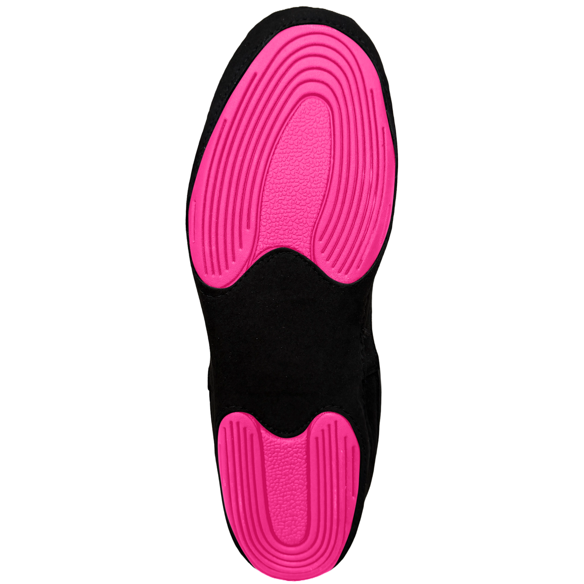 Great Call Athletics Rival Wrestling Shoe in Pink/Black - outsole bottom view