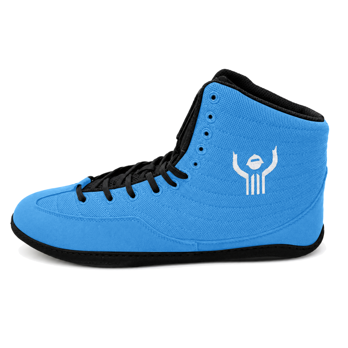 Great Call Athletics Rival Wrestling Shoe in Powder Blue/Black - lateral side view