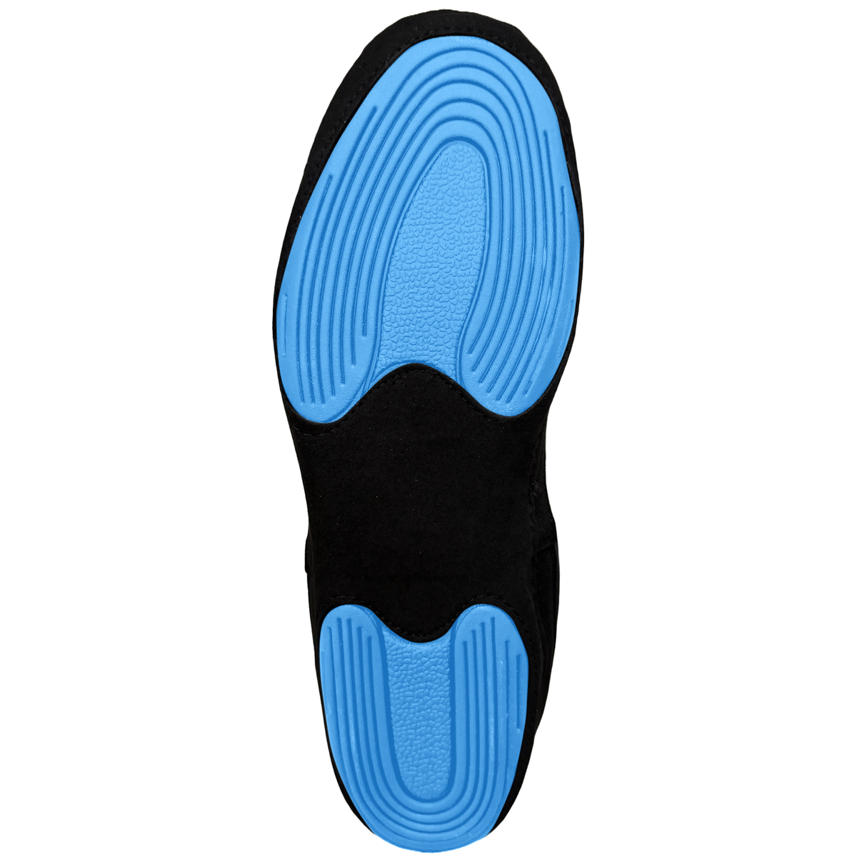 Great Call Athletics Rival Wrestling Shoe in Powder Blue/Black - outsole bottom view