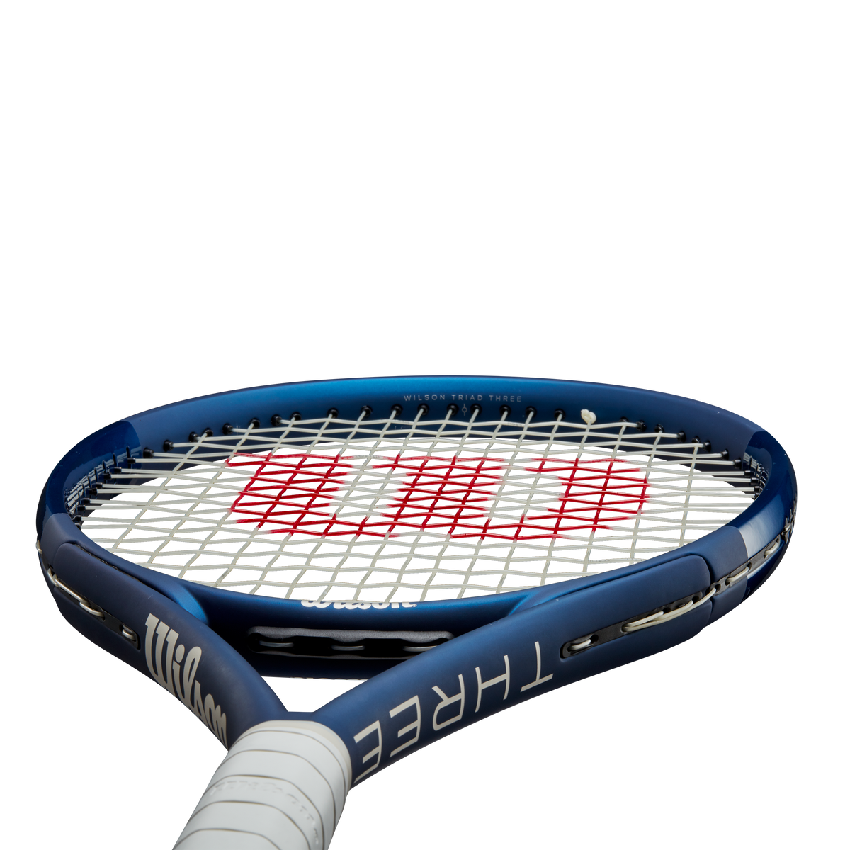Wilson Triad Three Tennis Racket Unstrung, 113 sq in Oversize in Blue - alternate view 3