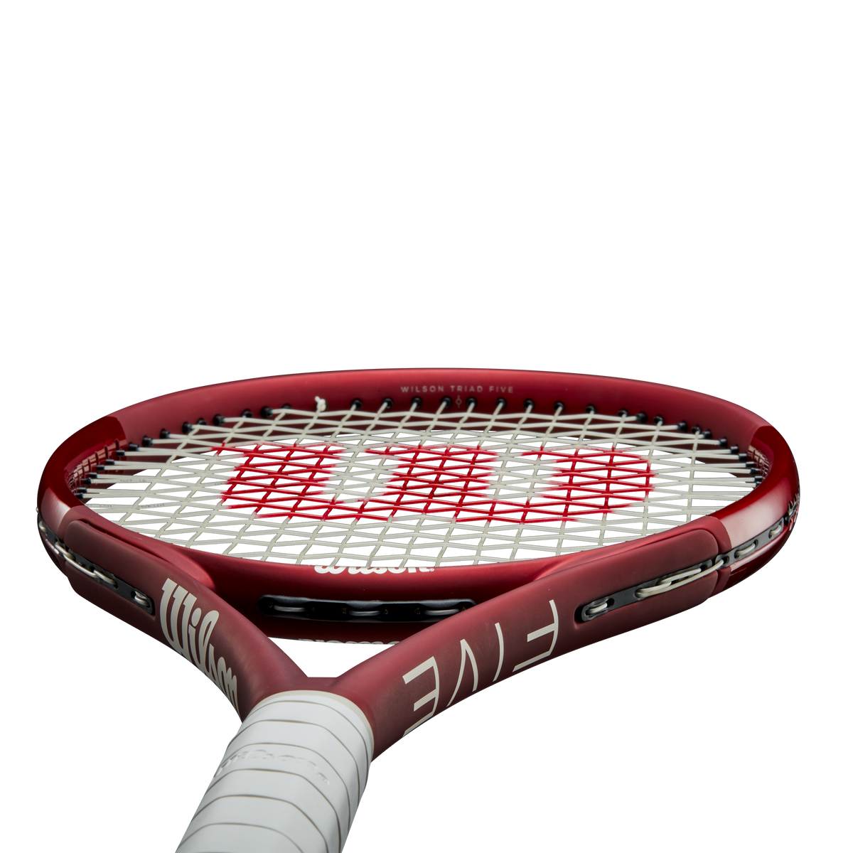 Wilson Triad Five Tennis Racket Unstrung, 103 sq in Head in Red - alternate view 4