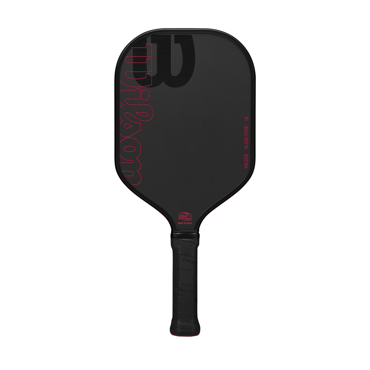 Wilson Blaze Tour 16mm Raw Carbon Pickleball Paddle, Black/Red - main view