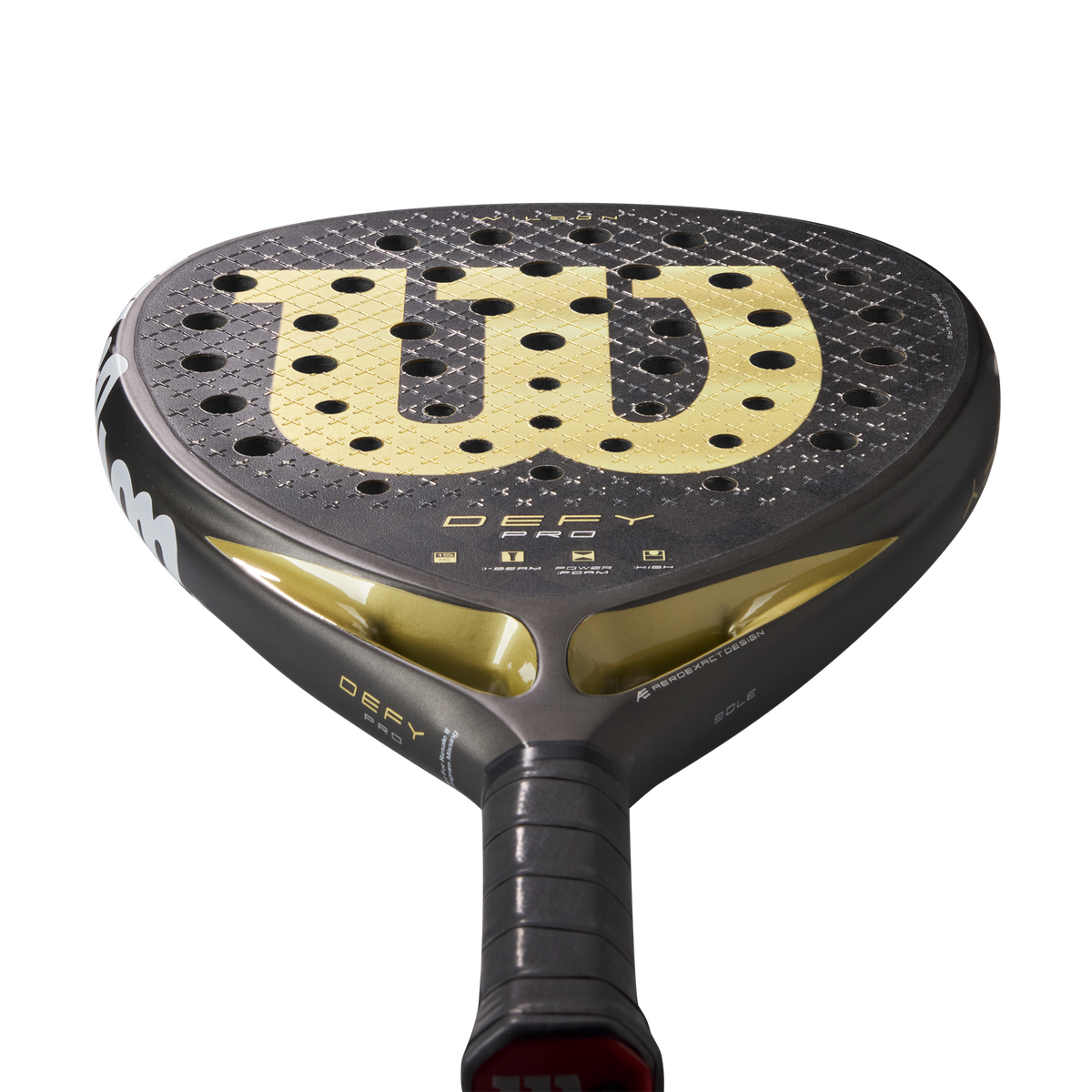 Wilson Defy Pro V1 Padel Racket, Black/Gold - alternate view 2