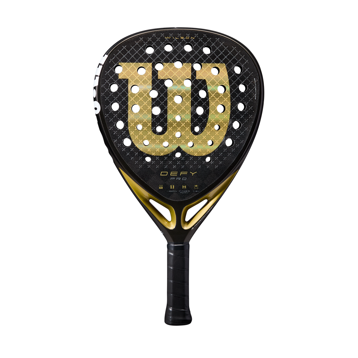 Wilson Defy Pro V1 Padel Racket, Black/Gold - main view
