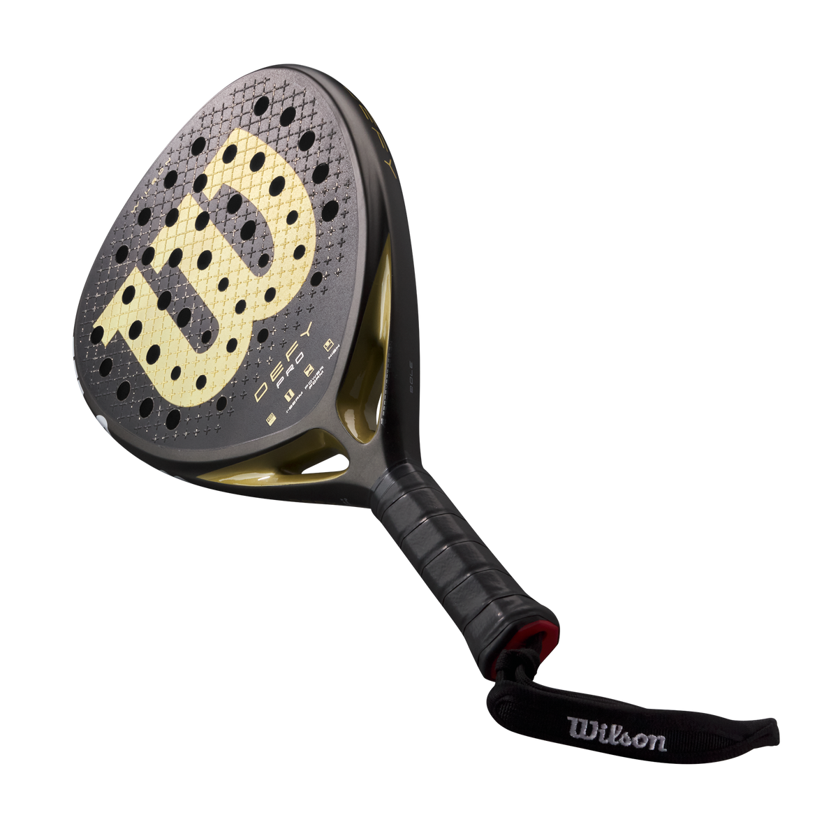 Wilson Defy Pro V1 Padel Racket, Black/Gold - alternate view 5