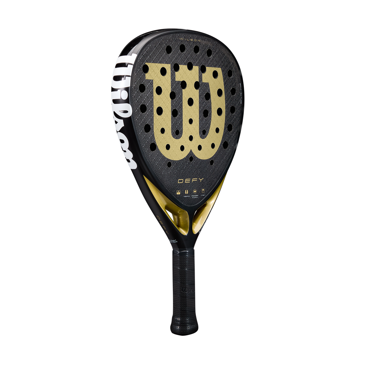 Wilson Defy V1 Padel Racket, Black/Gold - alternate view 1