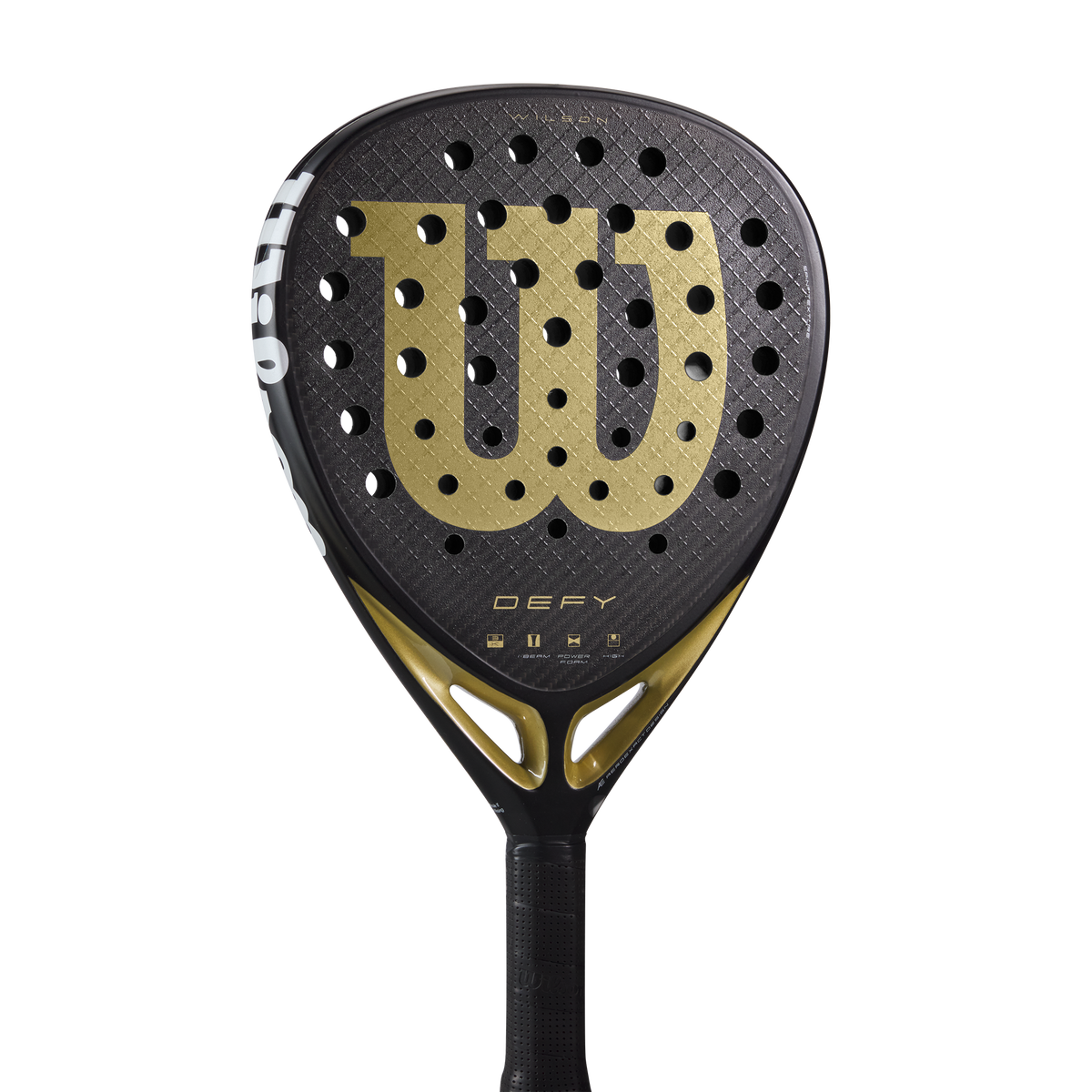 Wilson Defy V1 Padel Racket, Black/Gold - alternate view 3