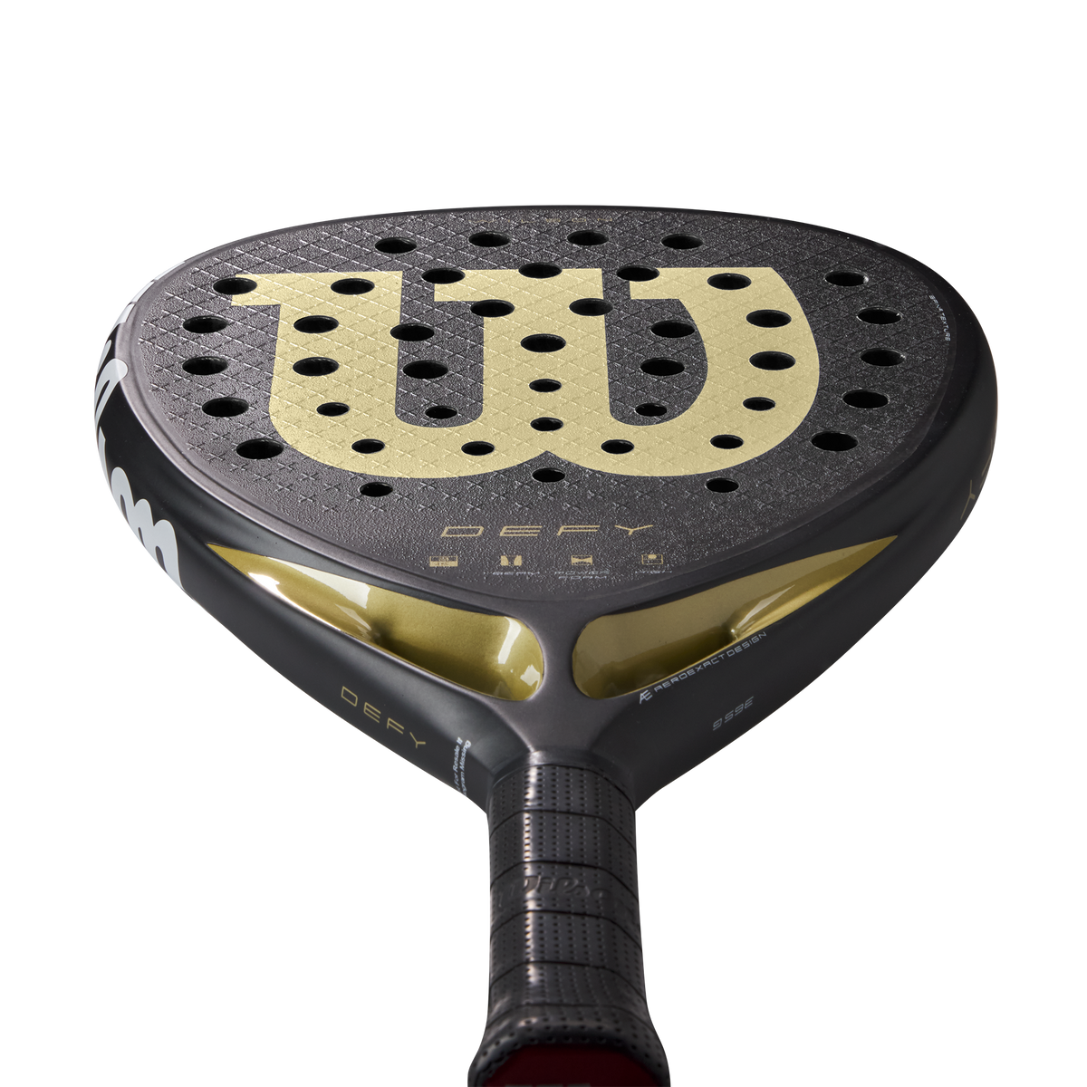 Wilson Defy V1 Padel Racket, Black/Gold - alternate view 2