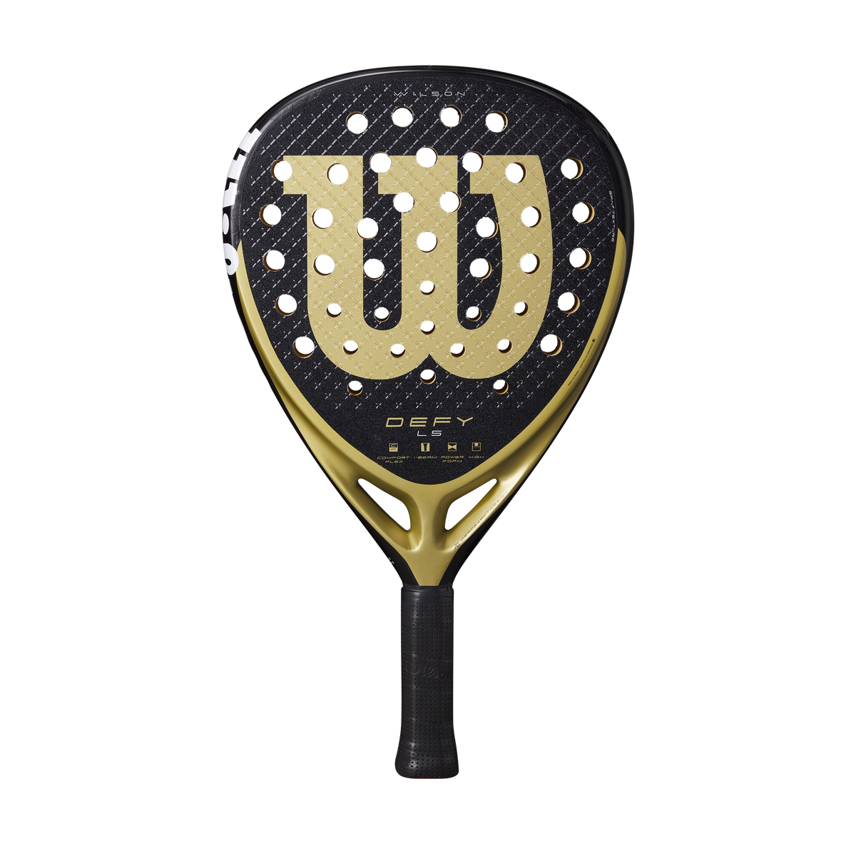 Wilson Defy LS V1 Padel Racket, Black/Gold - main view
